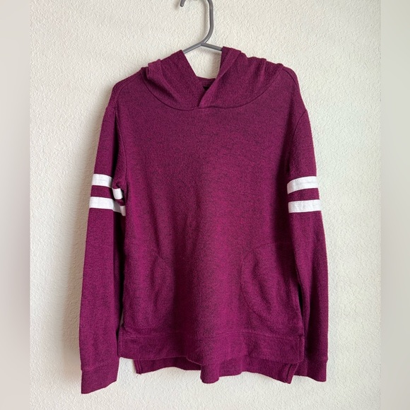 Rumi + Ryder Girls Maroon Hoodie with White Stripes size S 6/7 - Picture 4 of 4